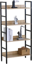 Load image into Gallery viewer, 4 Tier Ladder Shelf Bookcase Wide Living Room Display Storage Shelving Unit 60×27.6×126 cm
