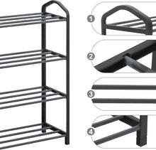 Load image into Gallery viewer, 4 Tier Shoe Rack Shoe Storage Organiser Storage Rack Hallway 12-14 Pairs 62x20x62 cm