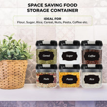 Load image into Gallery viewer, Top 3 Airtight Food Storage Containers – Pack Of 3 x 0.5L Plastic Storage Jars With 1 Marker, 10 Labels and 6 Measuring Spoons – For Flour, Cereals, Grains, Sugar, Nuts, Pasta etc (Pack of 3 x0.5L)
