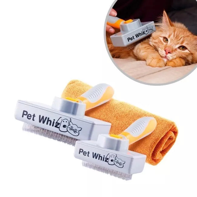 Self-Cleaning Pet Hair Remover Brush For Dogs & Cats - Lint & Fur Brush With Easy Clean Design