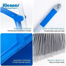 Load image into Gallery viewer, Long Handled Dustpan and Brush Set Broom Floor Sweeper Cleaning Heavy Duty