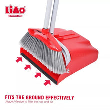 Load image into Gallery viewer, Long Handled Dustpan and Brush Set Broom Floor Sweeper Cleaning Wind Proof