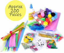 Load image into Gallery viewer, 200 Pc Children's Arts & Craft Set Case Carry Handle Girls Boys Birthday Gift