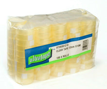 Load image into Gallery viewer, Ultratape 100 Small 12mm x 10m Clear Tape Cellotape Packaging Rolls Easy Tear