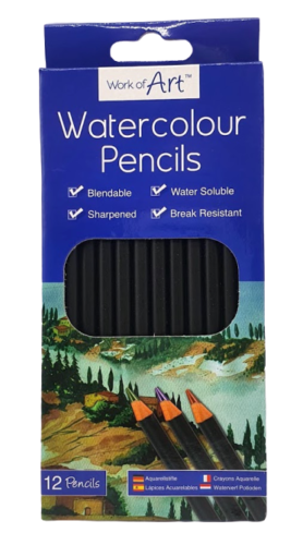 12 Watercolour Artist Pencils For Drawing Painting Sketching Art Water Colour