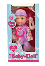 Load image into Gallery viewer, 10&quot; Baby Doll With Feeding Bottle And Sounds Girls Boys Cuddle Toy Xmas Gift New
