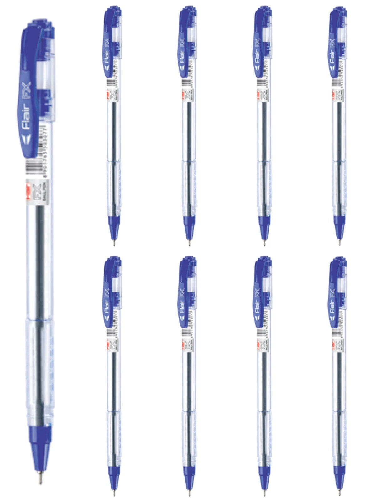Flair Ballpoint Pens Blue Smooth Writing 0.7mm Office School Biro Pen Stationery