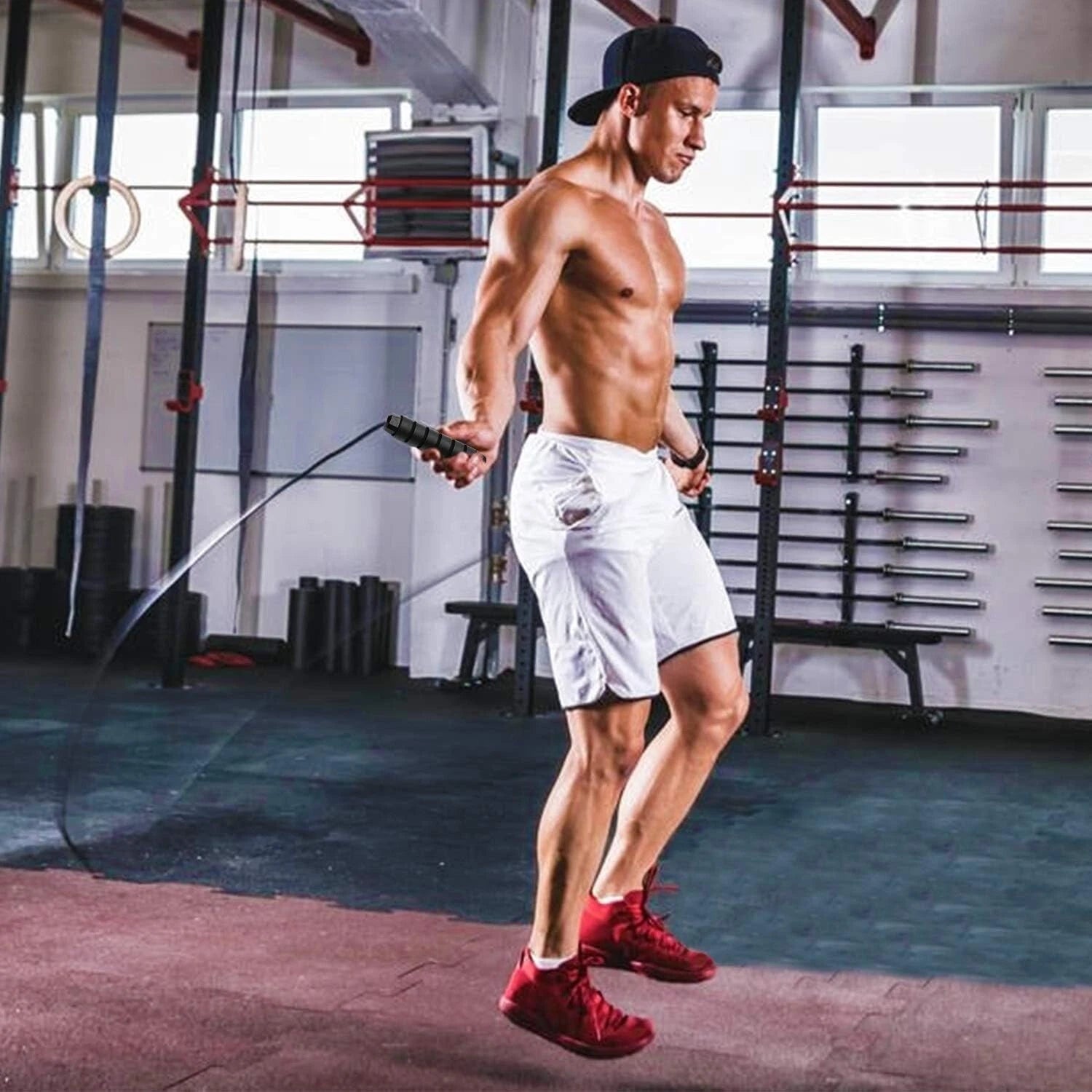Skipping Rope Adjustable Adult Jump Rope Gym Fitness Exercise Workout Training