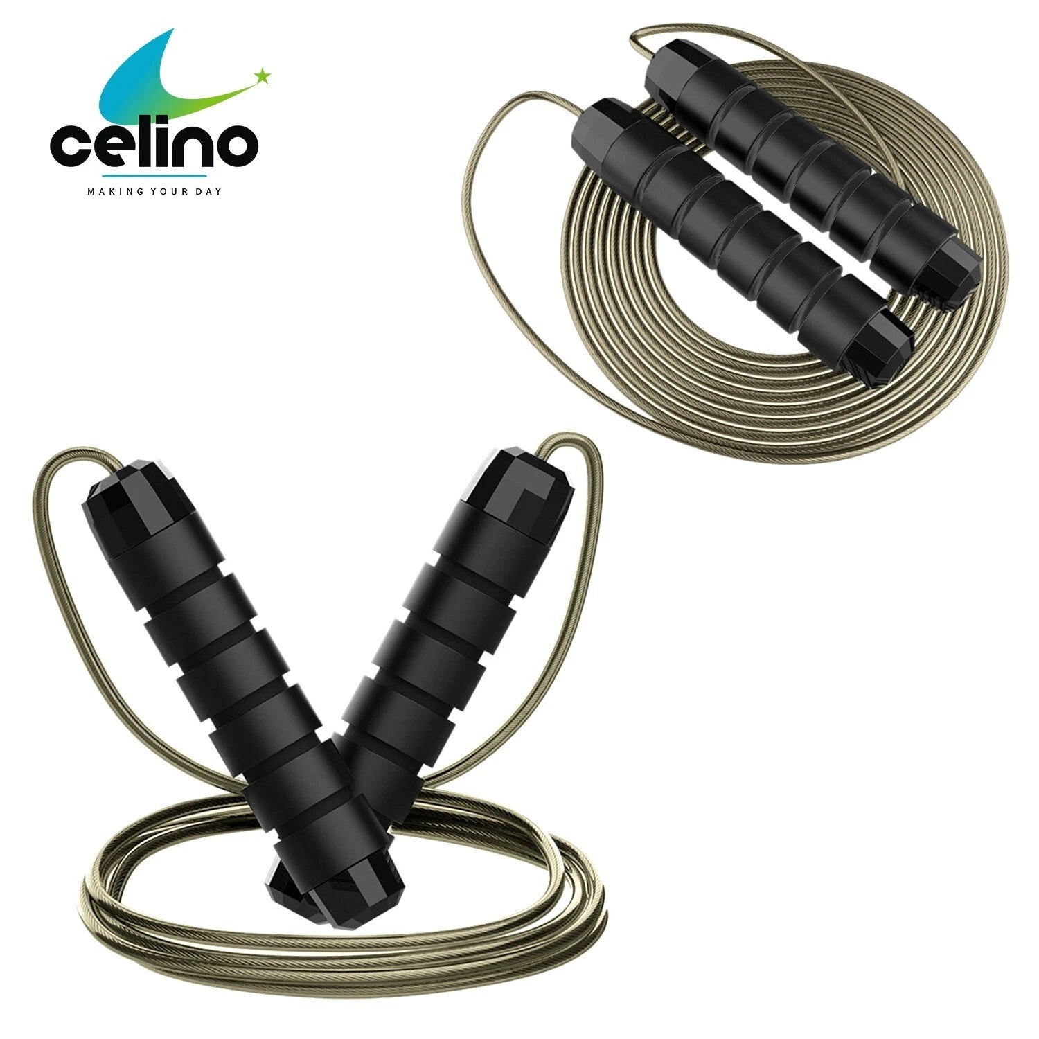 Skipping Rope Adjustable Adult Jump Rope Gym Fitness Exercise Workout Training