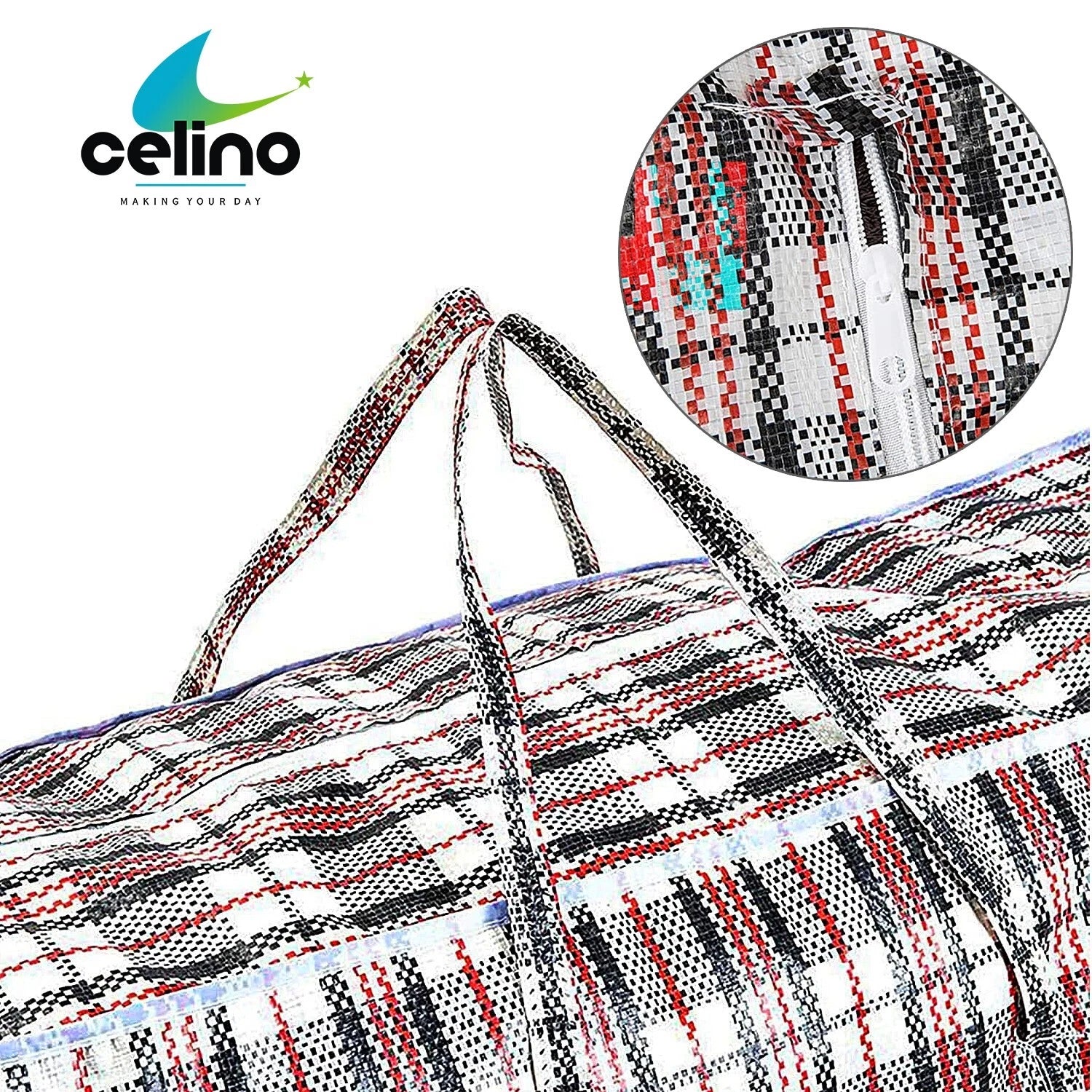 XL Jumbo Laundry Bags Zipped Reusable Large Strong Shopping Storage Bag Moving