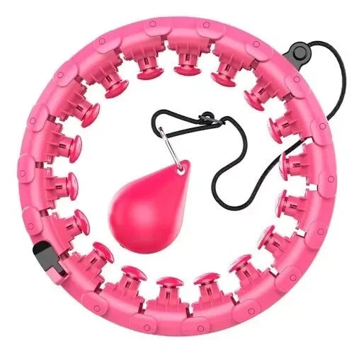 24 Knots Weighted Hula Hoop with Ball Adjustable Fitness Weight Loss Exercise UK