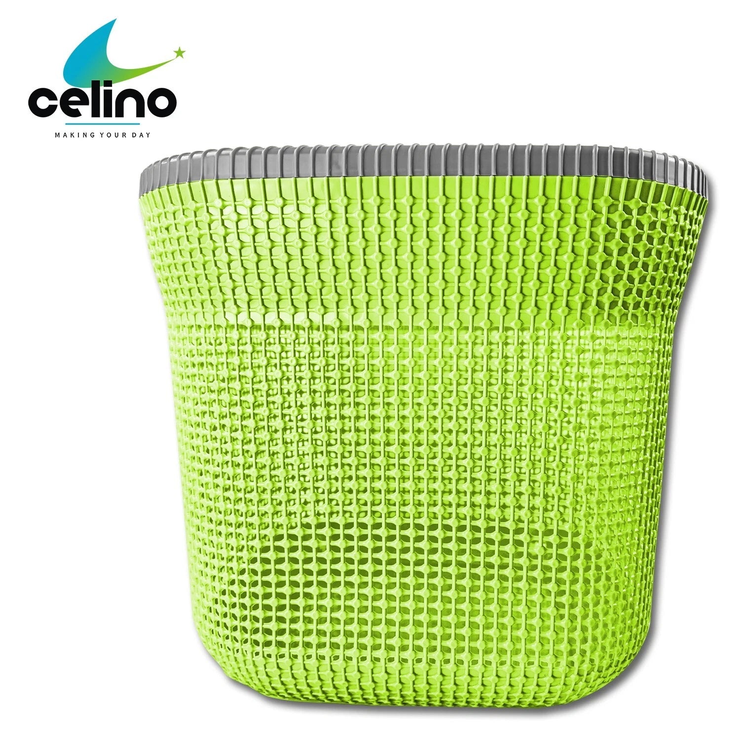 53L Plastic Rattan Laundry Basket Strong Washing Clothes Hamper Storage Knitted