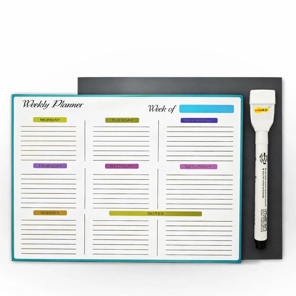 A3 Whiteboard Magnetic Weekly Planner Calendar Fridge Daily Schedule Notepad