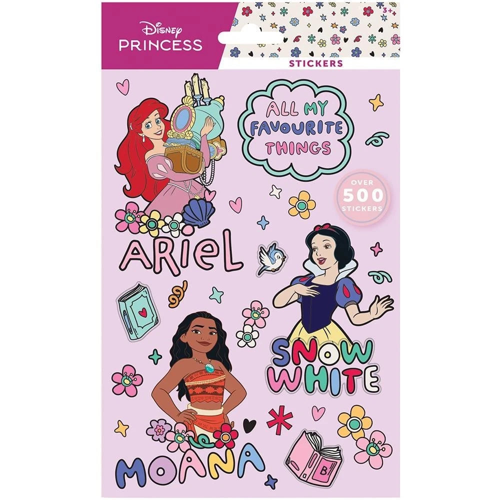 Disney Princess 500 Stickers Book Sticker Creative Fun Activity Party Bag Filler