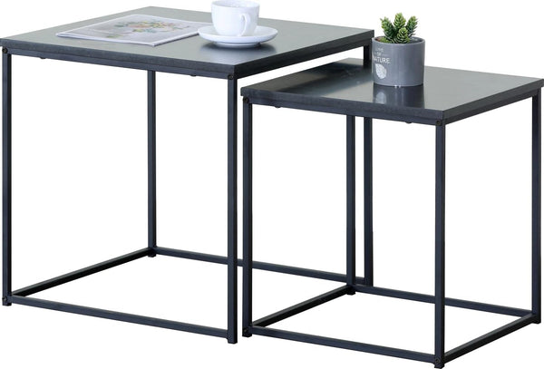 Nesting Coffee Tables Set of 2 Living Room Square Side End Table Nest Stacking