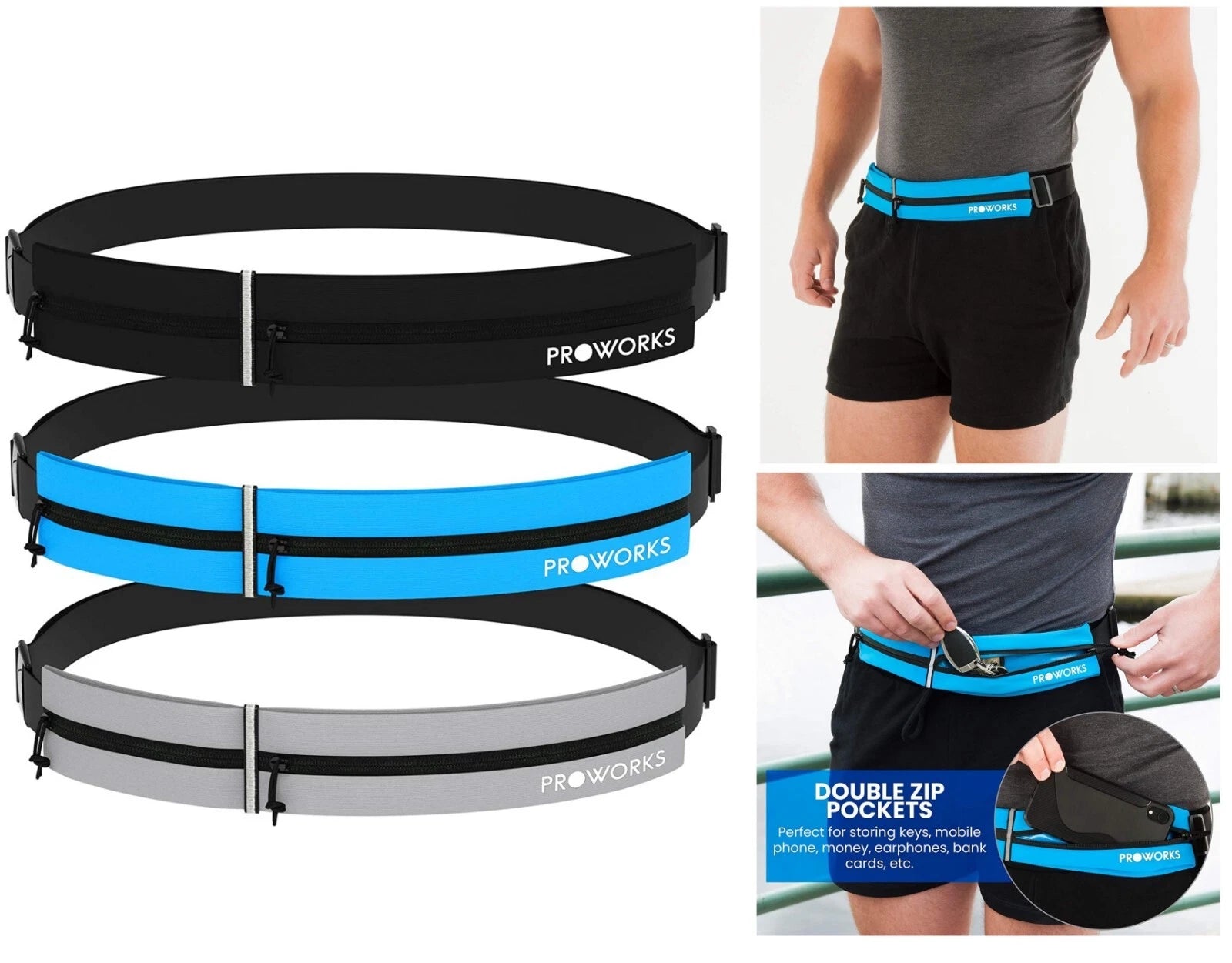 Outdoor Running Runner Waist Belt Bum Bag Fanny Pack Pouch Jogging Gym Workout