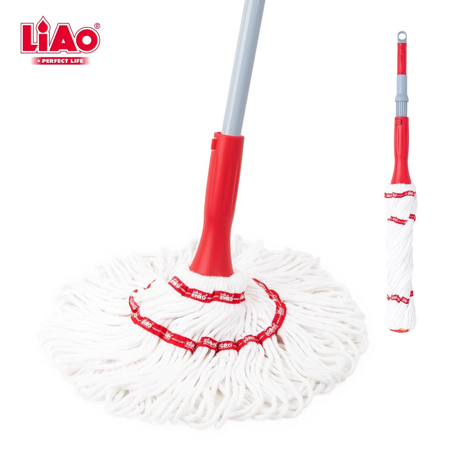 Self Wringing Twist Mop For Floor Cleaning Extendable Handle Washable Microfiber