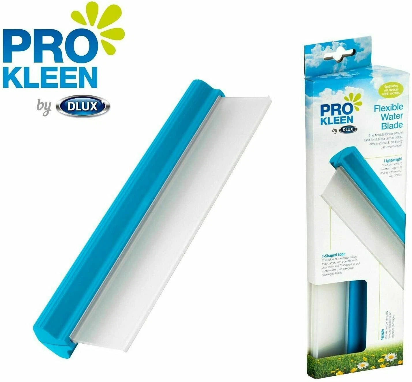 Silicone Flexible Water Blade Car Windows Squeegee Glass Wiper Drying Aid Shower