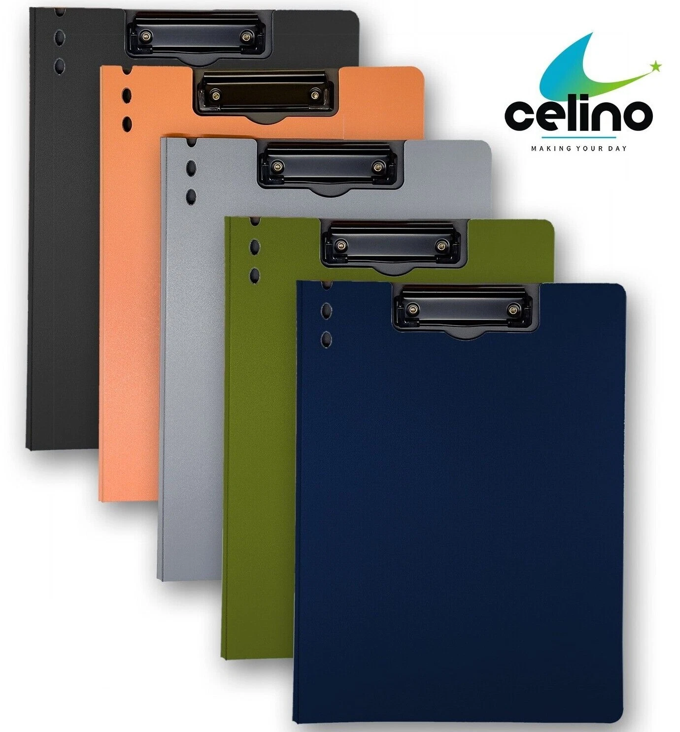 A4 Clipboard Fold Over Plastic School Office Writing Pad Document File Storage