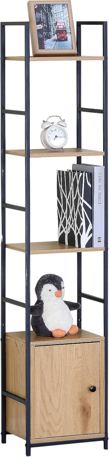 4 Tier Ladder Shelf Bookcase Living Room Display Storage Cupboard Shelving Unit 29.1x23.5x144 cm