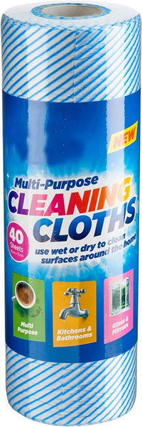 40 All Purpose Cleaning Cloths Blue Home Kitchen Hygienic Quality Wipes J Type