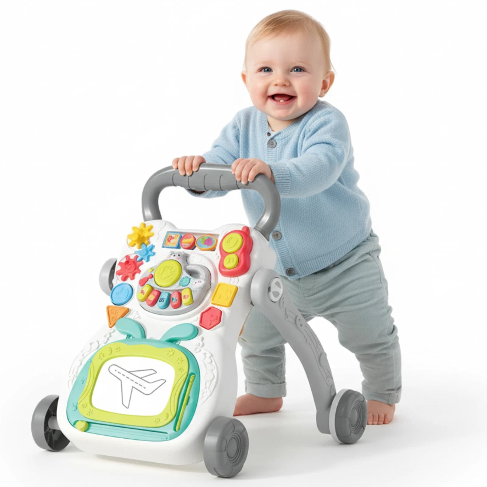 Push Along Baby Walker with Wheels | Musical Activity Toy for Toddlers 18M+ Boys & Girls