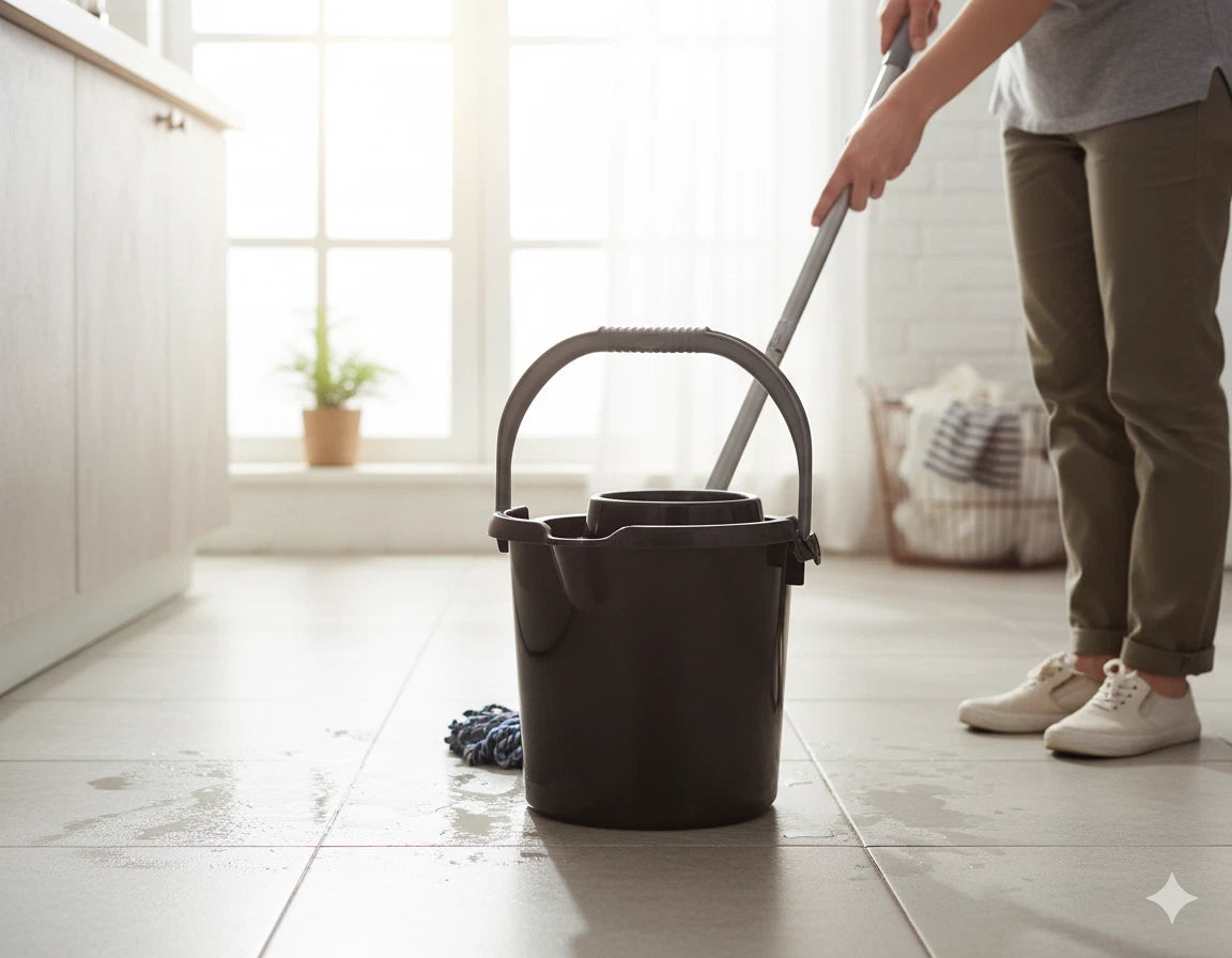 16L Mop Bucket Wringer Industrial Mopping Floor Cleaning Plastic Commercial Home