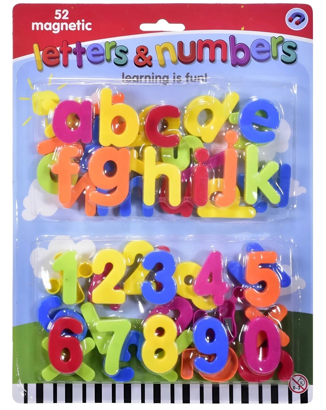 52 Piece Large Magnetic Letters & Numbers Set – Alphabet Fridge Magnets for Kids Learning & Educational Toys