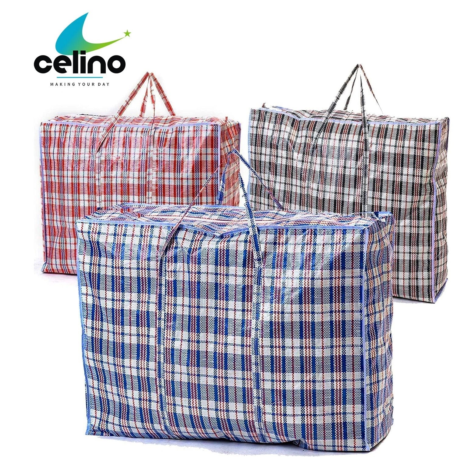 XL Jumbo Laundry Bags Zipped Reusable Large Strong Shopping Storage Bag Moving