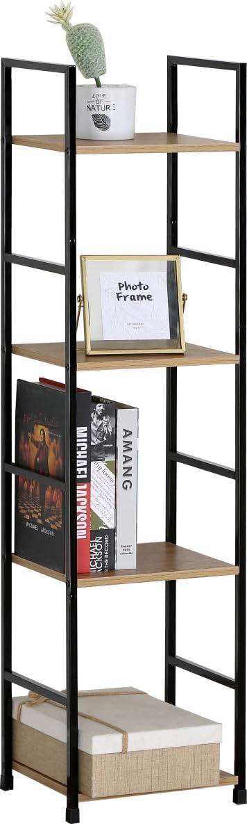 4 Tier Ladder Shelf Bookcase Tall Living Room Display Storage Shelving Unit 29.1×23.5×112 cm