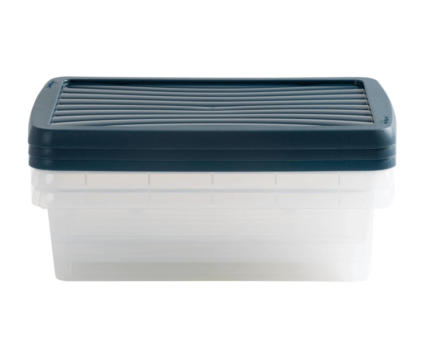 Wham Set of 3 Storage Boxes with Lids Clear 8L Underbed Stackable Home Office UK