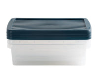 Wham Set of 3 Storage Boxes with Lids Clear 8L Underbed Stackable Home Office UK