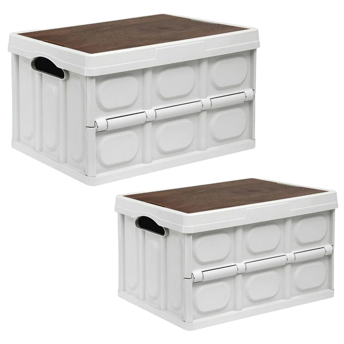 Folding Storage Boxes With Lid Plastic Box Collapsible Stackable Organ ...