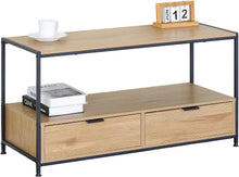 Load image into Gallery viewer, Coffee Table with Drawer Storage Industrial Style 2-Tier Living Room Furniture 100×40×54 cm
