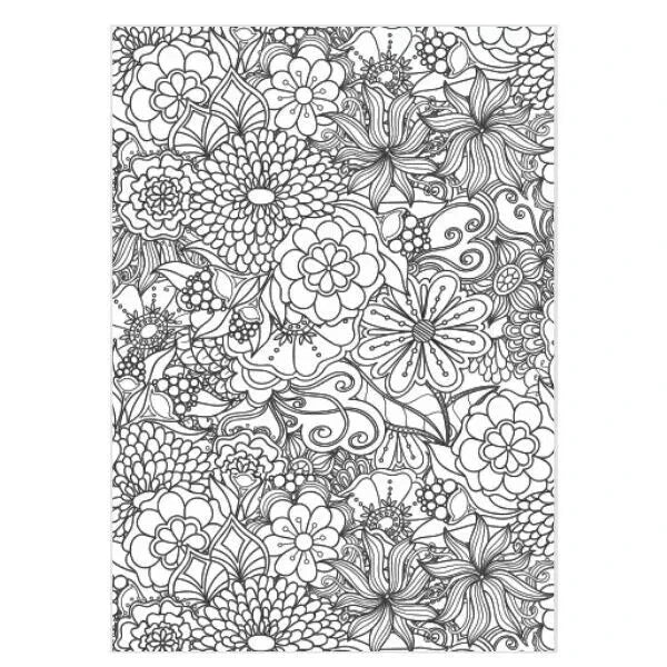 2pk A4 Colouring Books Flower Animals Relax Colour Therapy Anti Stress Book