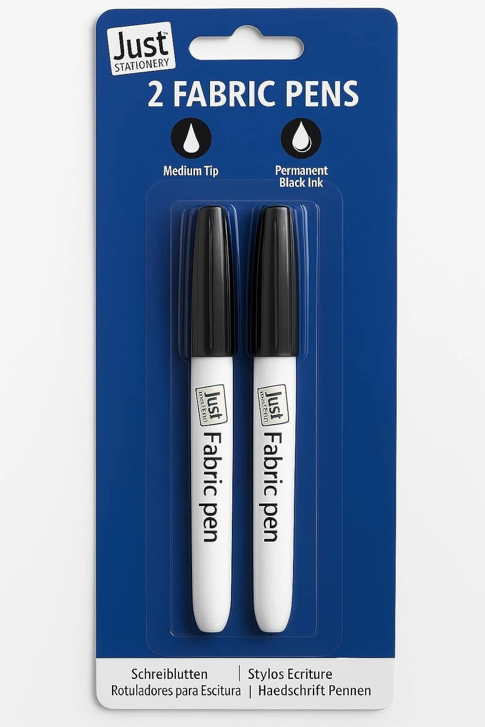 2 x Permanent Fabric Pens Clothes Textile Label Laundry Waterproof Marker Pen