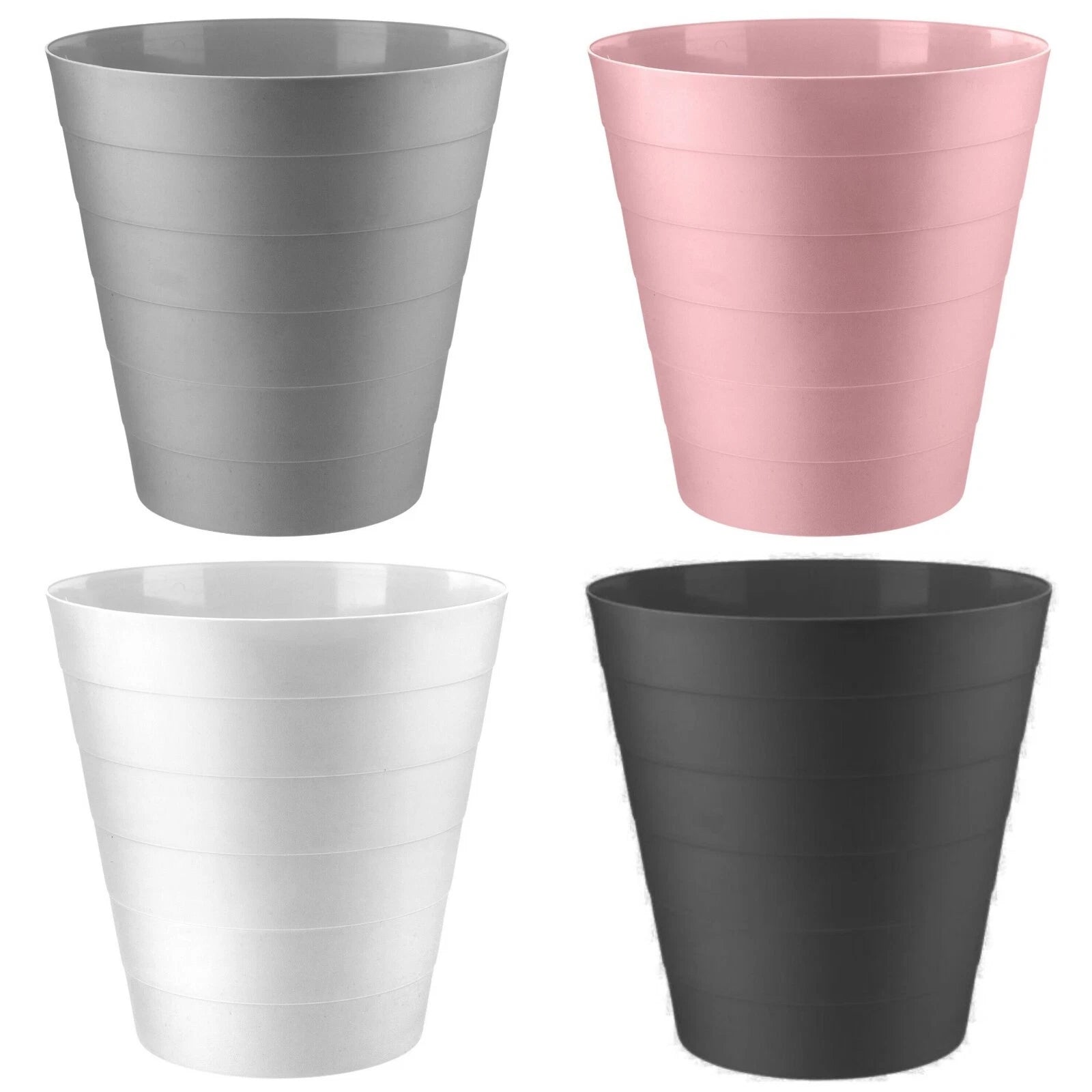 6L Round Plastic Waste Bin – Kitchen, Office & Bathroom Rubbish Dustbin for Home Use
