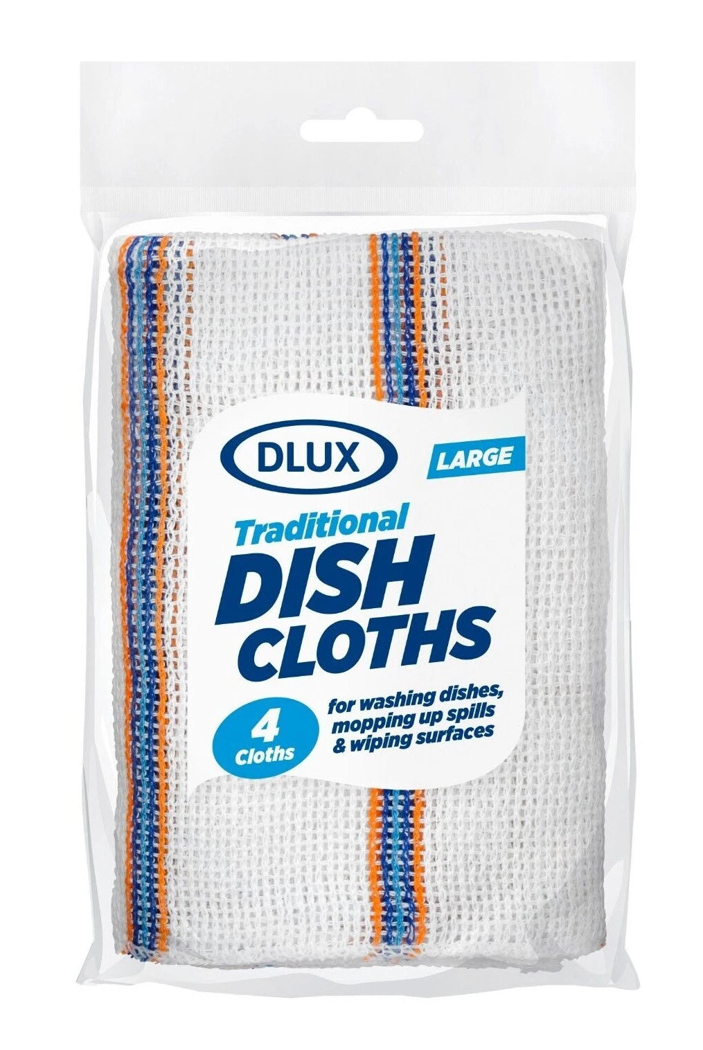 4 x Dish Cloths Large Kitchen Cleaning Drying Dishes Washing up Towels