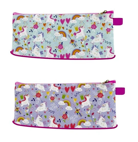 Cute Unicorn Pencil Case for Girls – Multi-Purpose Zipper Stationery & Makeup Cosmetic Storage Pouch Bag