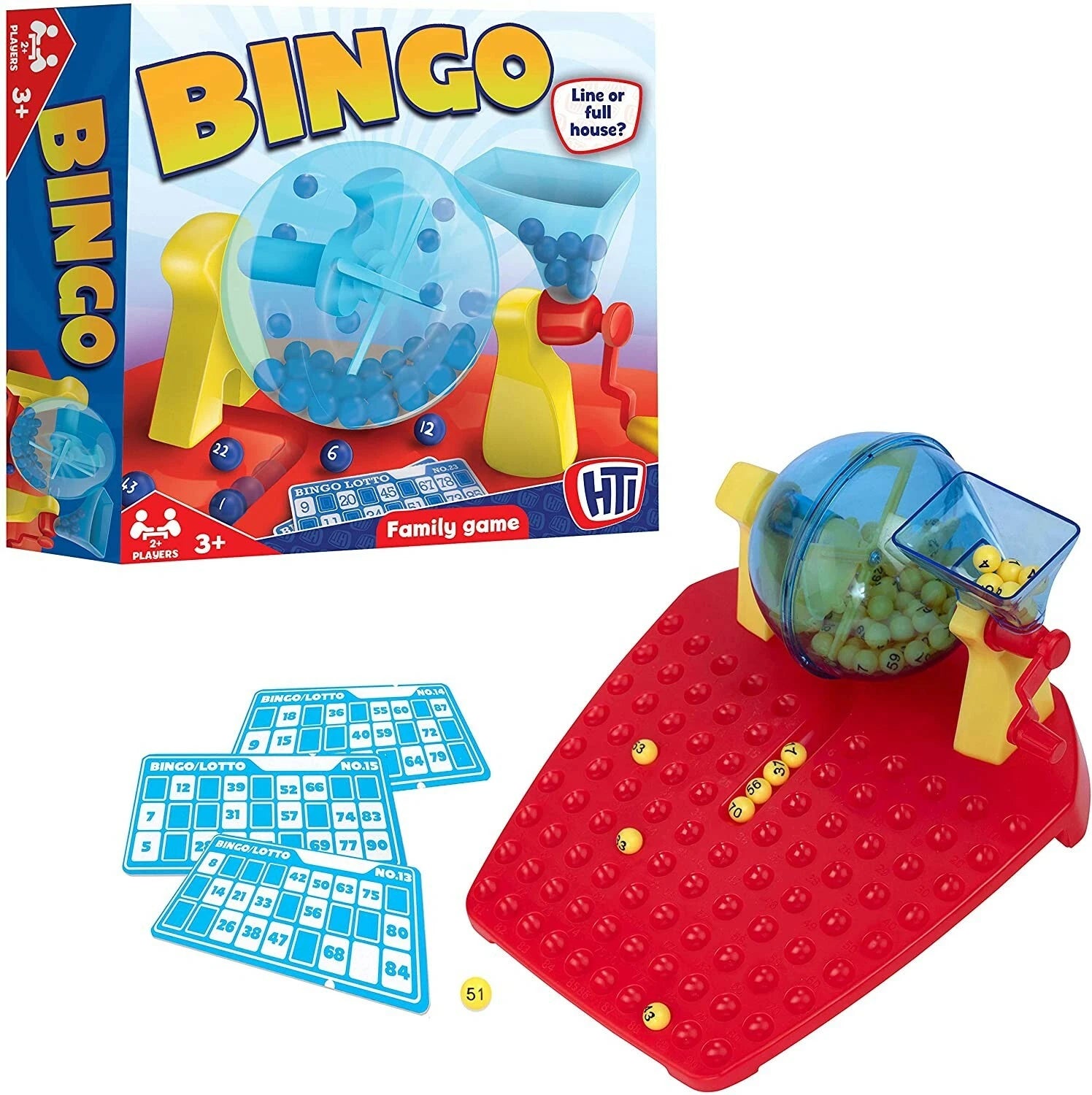 Classic Bingo Game Set | Family Fun Kids Bingo with Balls, Dispenser & Cards Toy Gift