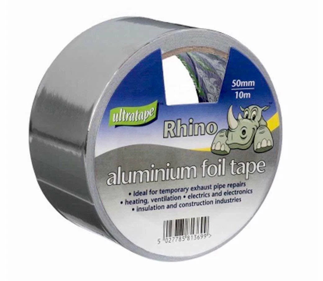 Aluminium Foil Tape Rolls 50/100mm x 10/45m Silver Self Adhesive Heat Insulation