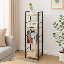 Load image into Gallery viewer, 4 Tier Ladder Shelf Bookcase Tall Living Room Display Storage Shelving Unit 29.1×23.5×112 cm
