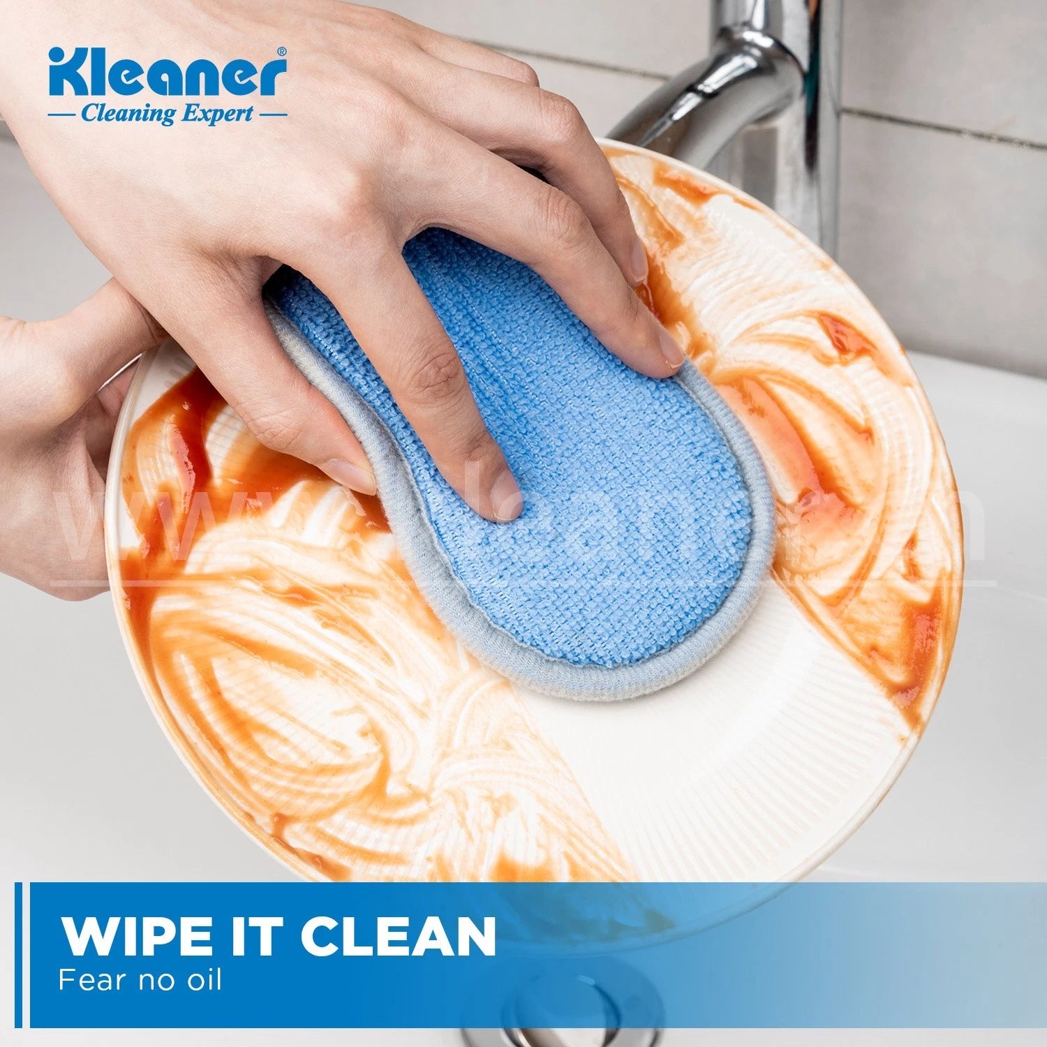 3 Microfibre Sponge Scourer Kitchen Cleaning Pads Non Scratch Dual Side Scrubber
