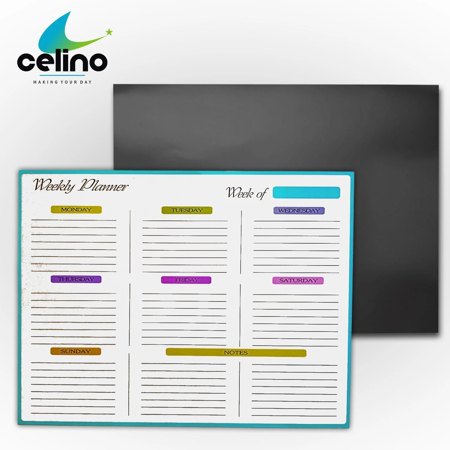 A3 Whiteboard Magnetic Weekly Planner Calendar Fridge Daily Schedule Notepad