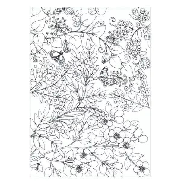 2pk A4 Colouring Books Flower Animals Relax Colour Therapy Anti Stress Book