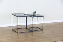 Load image into Gallery viewer, Nesting Coffee Tables Set of 2 Living Room Square Side End Table Nest Stacking
