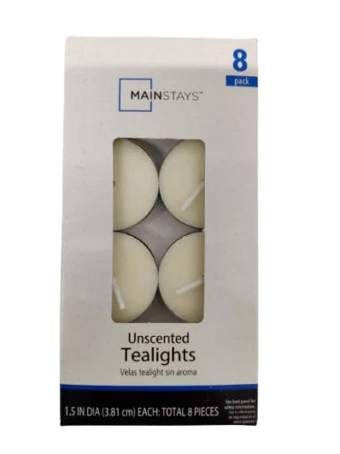 96 Tea Night Lights Candles 3 HOUR LONG BURN Unscented XMAS Wedding Decoration