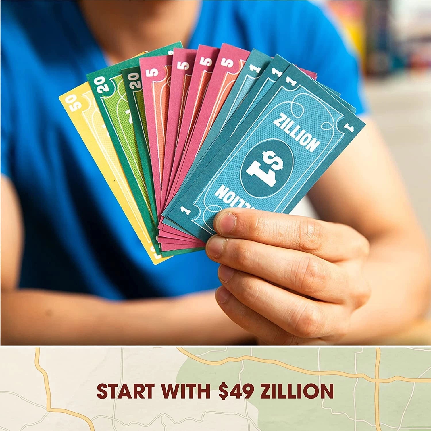 Zillionaires Road Trip USA Family Board Game | Fun Strategy & Party Game for Adults & Family
