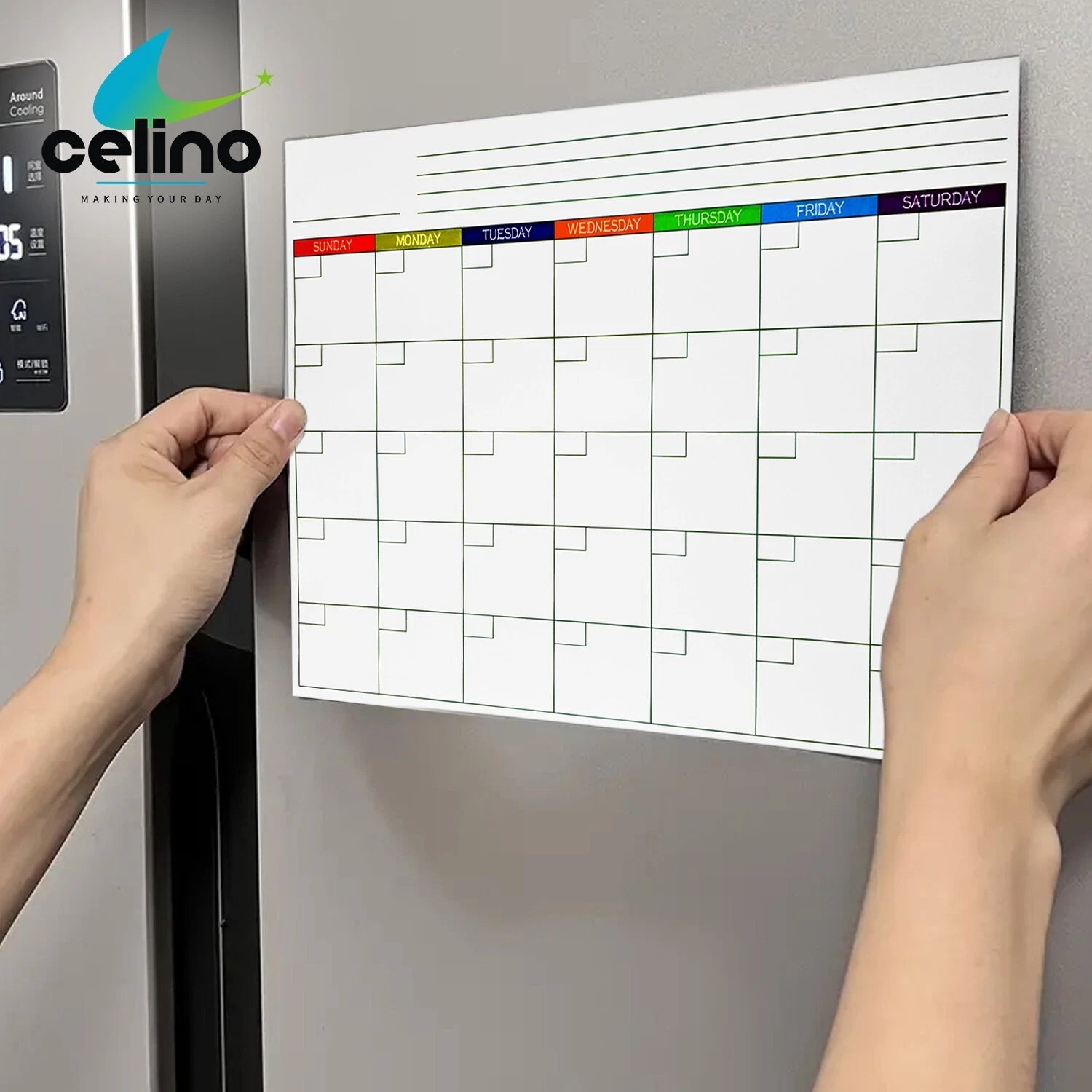 CALENDER Fridge Board Magnetic Notice Memo Weekly Planner Dry Wipe Whiteboard