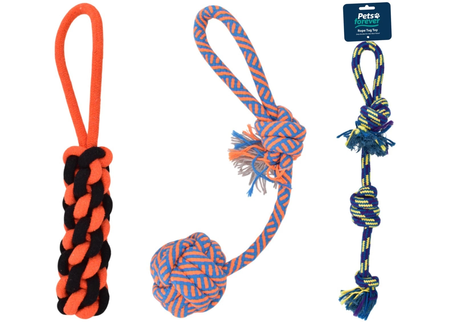 3 Pack Dog Rope Toys – Durable Tug Toys for Medium & Large Dogs, Aggressive Chewers & Puppy Teething
